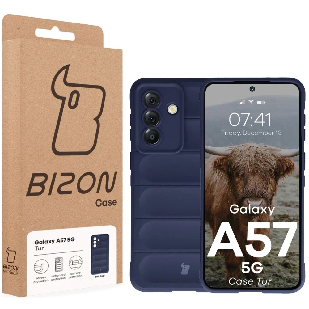 Pancerne etui Bizon Case Tur do Samsung Galaxy A57 5G granatowe