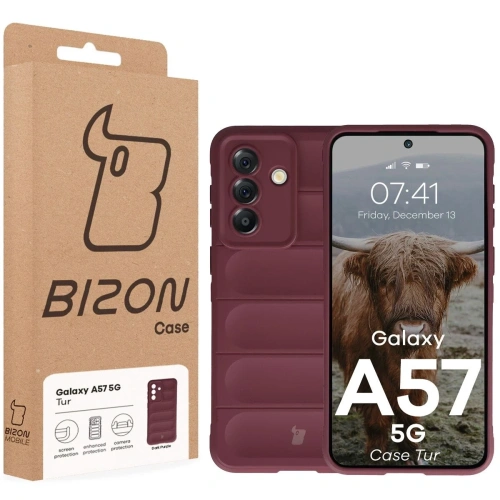 Pancerne etui Bizon Case Tur do Samsung Galaxy A57 5G burgundowe