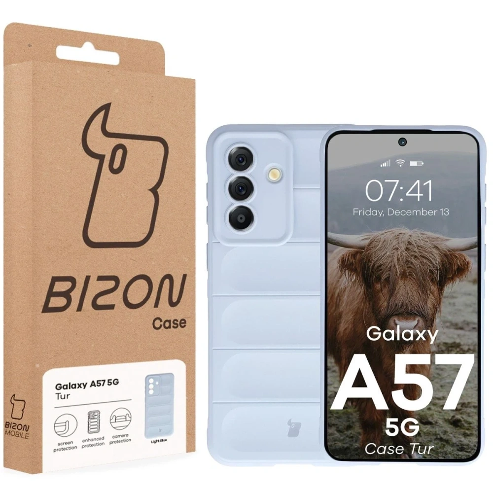 Pancerne etui Bizon Case Tur do Samsung Galaxy A57 5G jasnoniebieskie