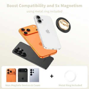 Uchwyt magnetyczny na palec Tech-Protect MMR700 Lamano Magnetic MagSafe Phone Ring Black/gold