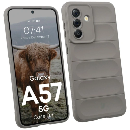 Pancerne etui Bizon Case Tur do Samsung Galaxy A57 5G jasnoszare