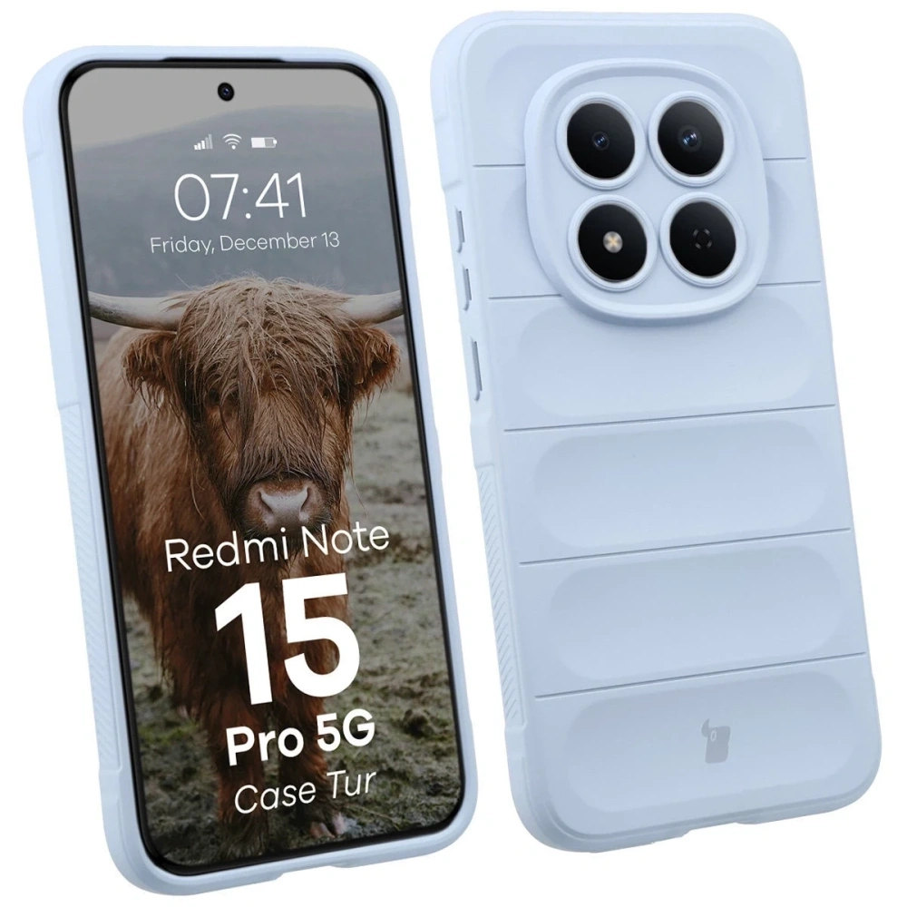Pancerne etui Bizon Case Tur do Xiaomi Redmi Note 15 Pro 5G jasnoniebieskie