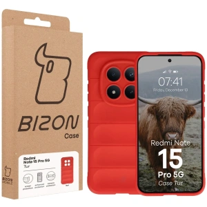 Pancerne etui Bizon Case Tur do Xiaomi Redmi Note 15 Pro 5G czerwone