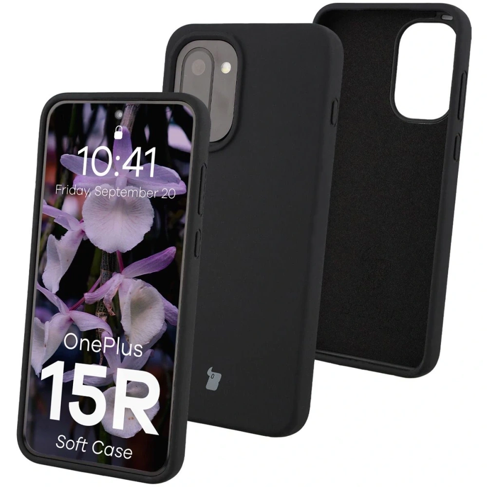 Silikonowe etui Bizon Soft Case do OnePlus 15R czarne