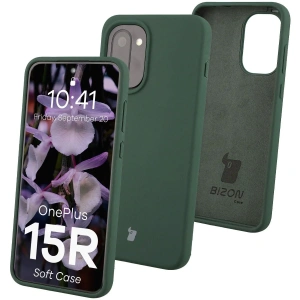 Silikonowe etui Bizon Soft Case do OnePlus 15R ciemnozielone