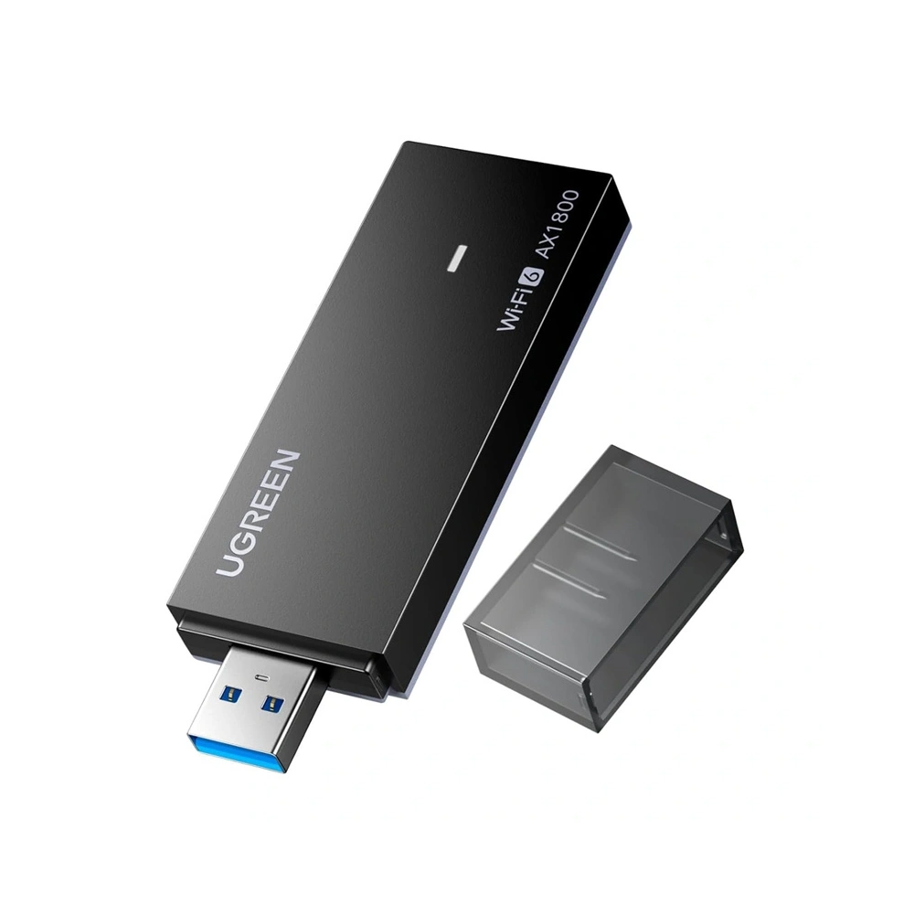 Karta sieciowa USB UGREEN CM499 Wi-Fi 6 1800 Mb/s 2.4 + 5 GHz (czarna)