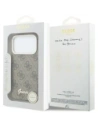 Etui Guess 4G Script MagSafe do Apple iPhone 17 Pro Max brązowy
