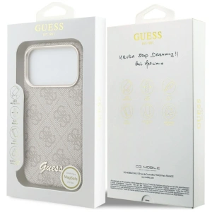 Etui Guess 4G Script MagSafe do Apple iPhone 17 Pro różowy