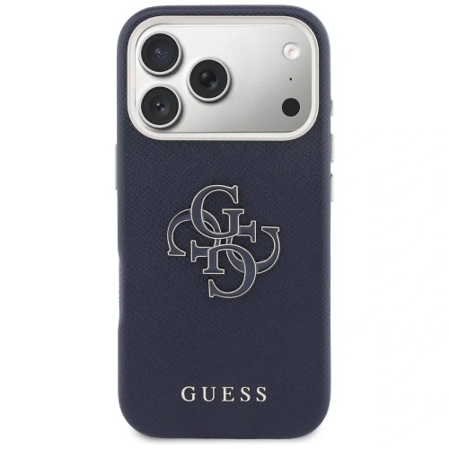 Etui Guess FW Resin Logo do Apple iPhone 17 Pro Max niebieski