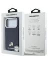 Etui Karl Lagerfeld Karl & Choupette Head Pins Saffiano MagSafe do Apple iPhone 17 Pro Max niebieski
