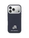Etui Karl Lagerfeld Karl & Choupette Head Pins Saffiano MagSafe do Apple iPhone 17 Pro niebieski