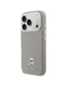 Etui Karl Lagerfeld Karl & Choupette Head Pins Saffiano MagSafe do Apple iPhone 17 Pro szary