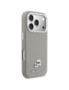 Etui Karl Lagerfeld Karl & Choupette Head Pins Saffiano MagSafe do Apple iPhone 17 Pro szary