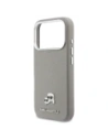 Etui Karl Lagerfeld Karl & Choupette Head Pins Saffiano MagSafe do Apple iPhone 17 Pro szary