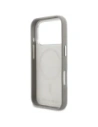 Etui Karl Lagerfeld Karl & Choupette Head Pins Saffiano MagSafe do Apple iPhone 17 Pro szary
