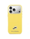 Etui Karl Lagerfeld Karl & Choupette Head Pins Saffiano MagSafe do Apple iPhone 17 Pro żółty