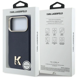 Etui Karl Lagerfeld Karl Head Logo MagSafe do Apple iPhone 17 Pro Max niebieski