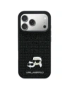 Etui Karl Lagerfeld Rhinestones Karl&Choupette Pin do Apple iPhone 17 Pro czarny