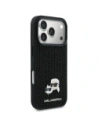 Etui Karl Lagerfeld Rhinestones Karl&Choupette Pin do Apple iPhone 17 Pro czarny