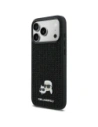 Etui Karl Lagerfeld Rhinestones Karl&Choupette Pin do Apple iPhone 17 Pro Max czarny