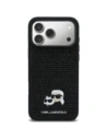 Etui Karl Lagerfeld Rhinestones Karl&Choupette Pin do Apple iPhone 17 Pro Max czarny
