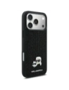 Etui Karl Lagerfeld Rhinestones Karl&Choupette Pin do Apple iPhone 17 Pro Max czarny