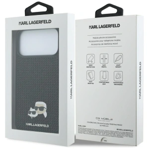 Etui Karl Lagerfeld Rhinestones Karl&Choupette Pin do Apple iPhone 17 Pro Max czarny