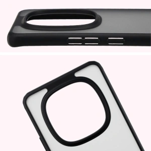 Etui Bizon Case Angelo do Xiaomi Redmi Note 15 / POCO M8 5G przydymione z czarną ramką