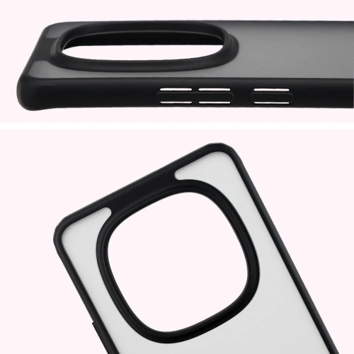 Etui Bizon Case Angelo do Xiaomi Redmi Note 15 / POCO M8 5G przydymione z czarną ramką