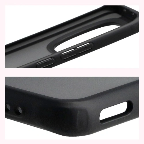 Etui Bizon Case Angelo do Xiaomi Redmi Note 15 / POCO M8 5G przydymione z czarną ramką