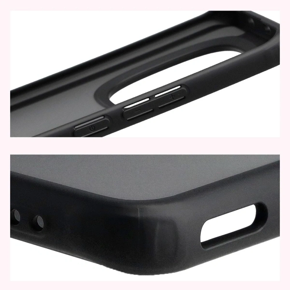 Etui Bizon Case Angelo do Xiaomi Redmi Note 15 / POCO M8 5G przydymione z czarną ramką