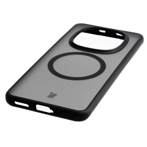 Etui z pierścieniem magnetycznym Bizon Case MatteO do Xiaomi Redmi Note 15 / POCO M8 5G przydymione-czarne