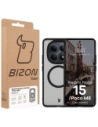 Etui z pierścieniem magnetycznym Bizon Case MatteO do Xiaomi Redmi Note 15 / POCO M8 5G przydymione-czarne