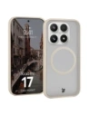 Etui z pierścieniem magnetycznym Bizon Case MatteO do Xiaomi 17 przydymione-beżowe