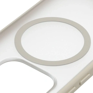 Etui z pierścieniem magnetycznym Bizon Case MatteO do Xiaomi 17 przydymione-beżowe