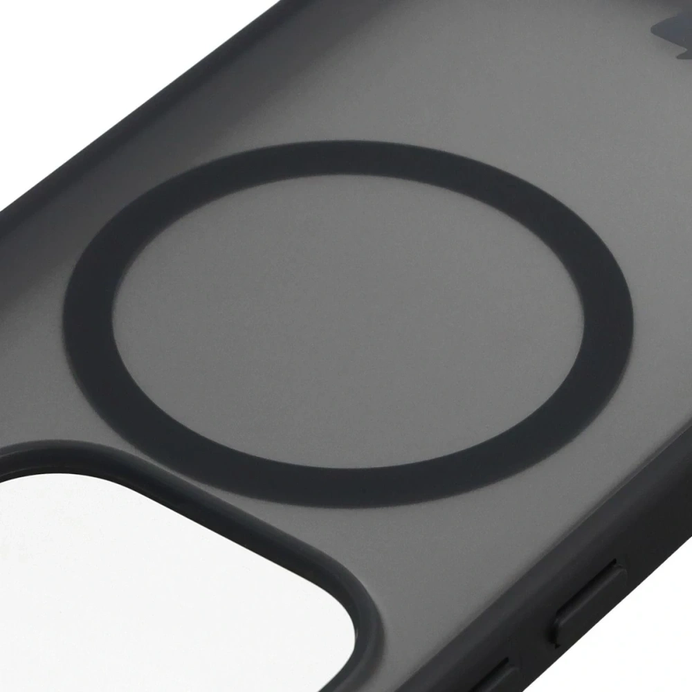 Etui z pierścieniem magnetycznym Bizon Case MatteO do Xiaomi 17 przydymione-czarne