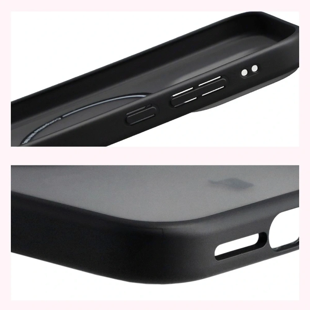 Etui z pierścieniem magnetycznym Bizon Case MatteO do Xiaomi 17 przydymione-czarne