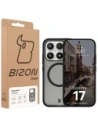 Etui z pierścieniem magnetycznym Bizon Case MatteO do Xiaomi 17 przydymione-czarne