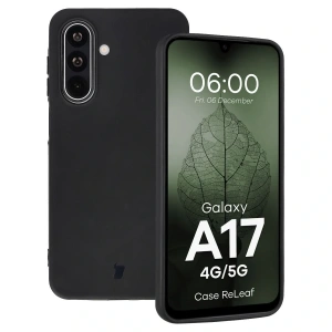 Etui z recyklingu Bizon Case ReLeaf do Samsung Galaxy A17 5G czarne