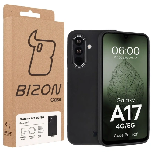 Etui z recyklingu Bizon Case ReLeaf do Samsung Galaxy A17 5G czarne