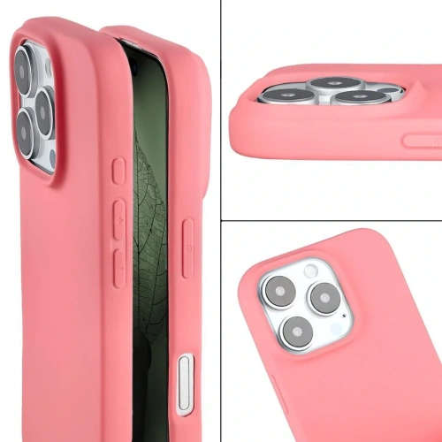 Etui z recyklingu Bizon Case ReLeaf do Apple iPhone 16 Pro różowe
