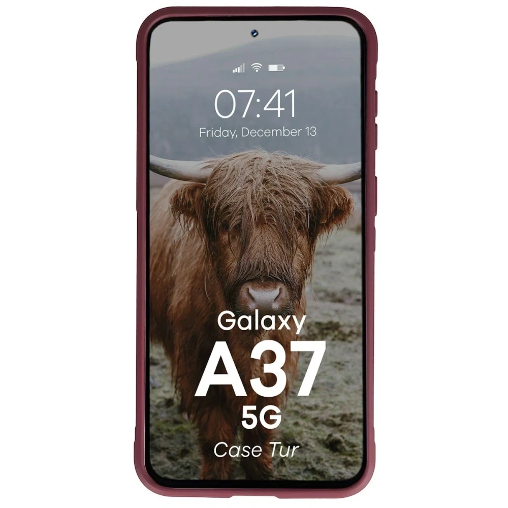 Pancerne etui Bizon Case Tur do Samsung Galaxy A37 5G burgundowe