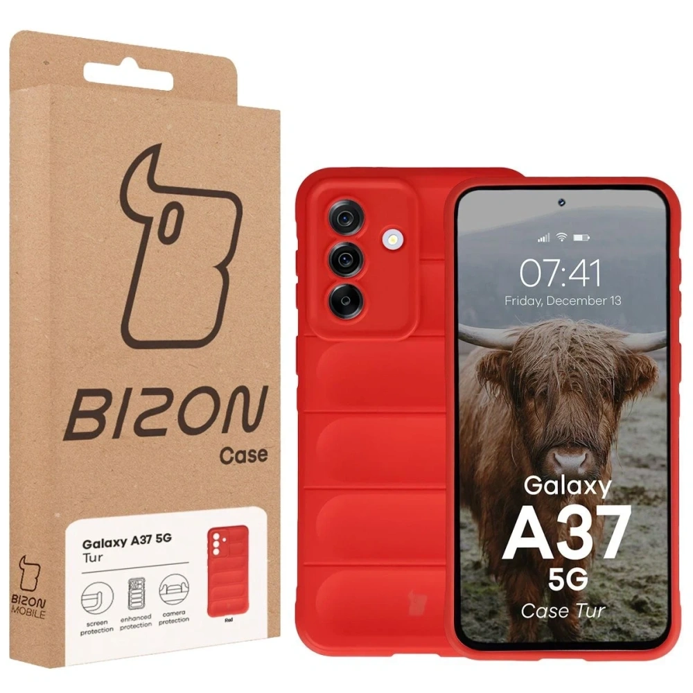 Pancerne etui Bizon Case Tur do Samsung Galaxy A37 5G czerwone