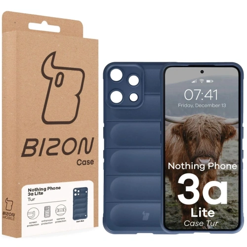 Pancerne etui Bizon Case Tur do Nothing Phone (3a) Lite granatowe
