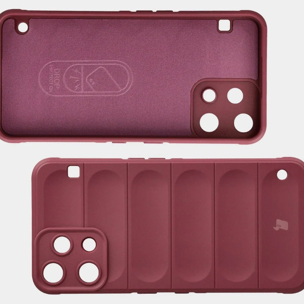 Pancerne etui Bizon Case Tur do Nothing Phone (3a) Lite burgundowe