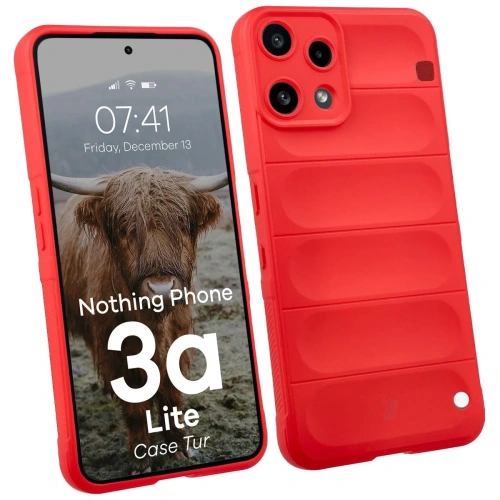 Pancerne etui Bizon Case Tur do Nothing Phone (3a) Lite czerwone