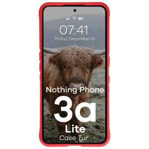 Pancerne etui Bizon Case Tur do Nothing Phone (3a) Lite czerwone