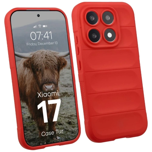 Pancerne etui Bizon Case Tur do Xiaomi 17 czerwone