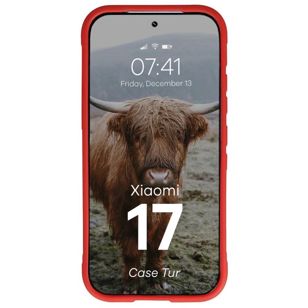 Pancerne etui Bizon Case Tur do Xiaomi 17 czerwone