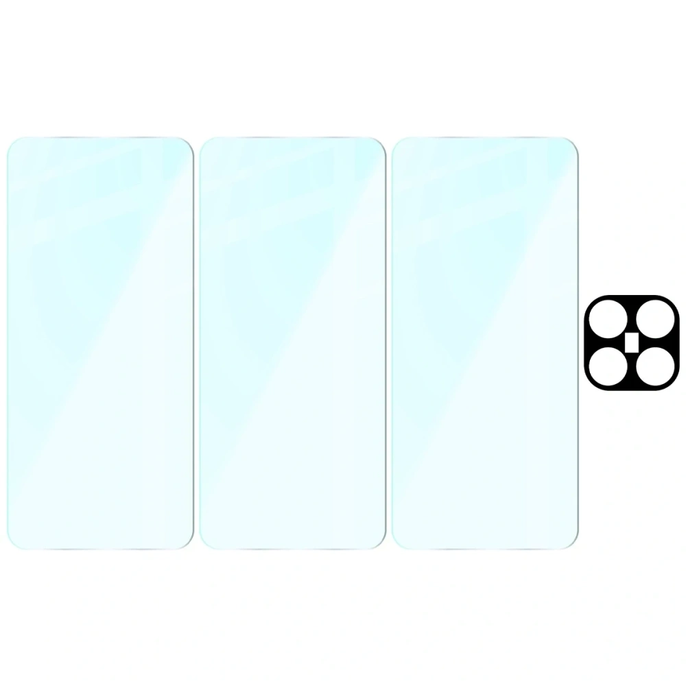 3x Szkło hartowane + szybka na aparat Bizon Glass Clear Pack do Xiaomi 15T Pro